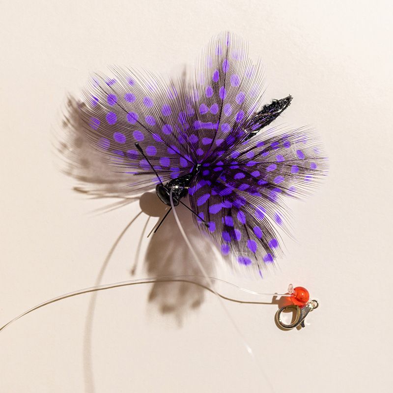 Feather Butterfly Pet Toy New Cat Teaser Wand Replacement Head_voghion.com