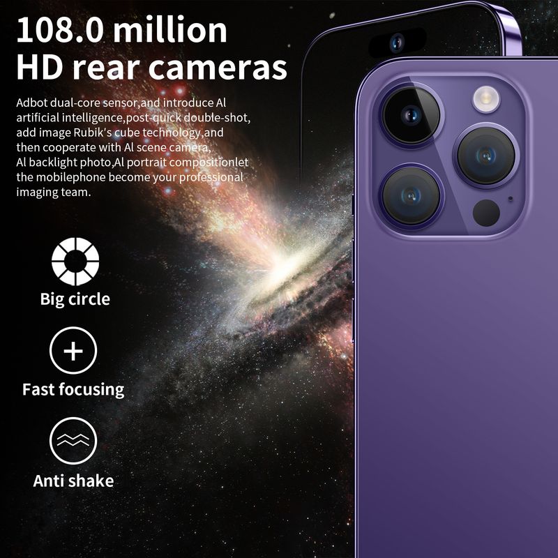 Smartphone I15 ProMax Large Screen 16+1T Phone (Jin)_voghion.com