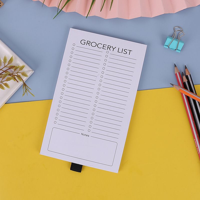 Factory supply soft magnetic notepad English cute office student notepad with pen holder to map can be customized_voghion.com