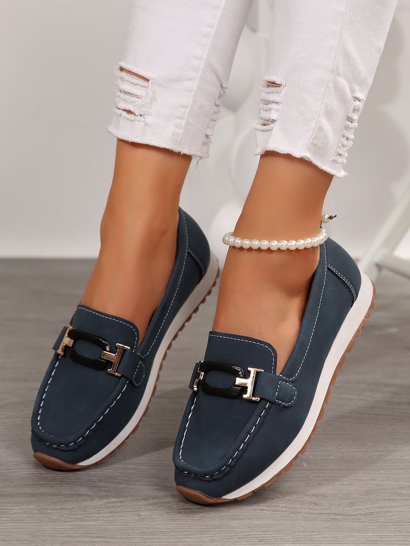 Fashion Fit Single für Frauen 24 neue runde Zehenpartie Mode lässig Plus Size Le Fu Dou Schuhe kleiner Duftstil_voghion.com