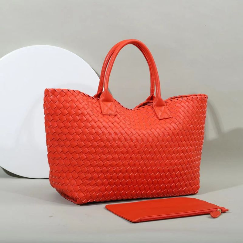 Handbag Trend Hand Woven Vegetable Blue Son Large Capacity Carry-on Bag Woman_voghion.com