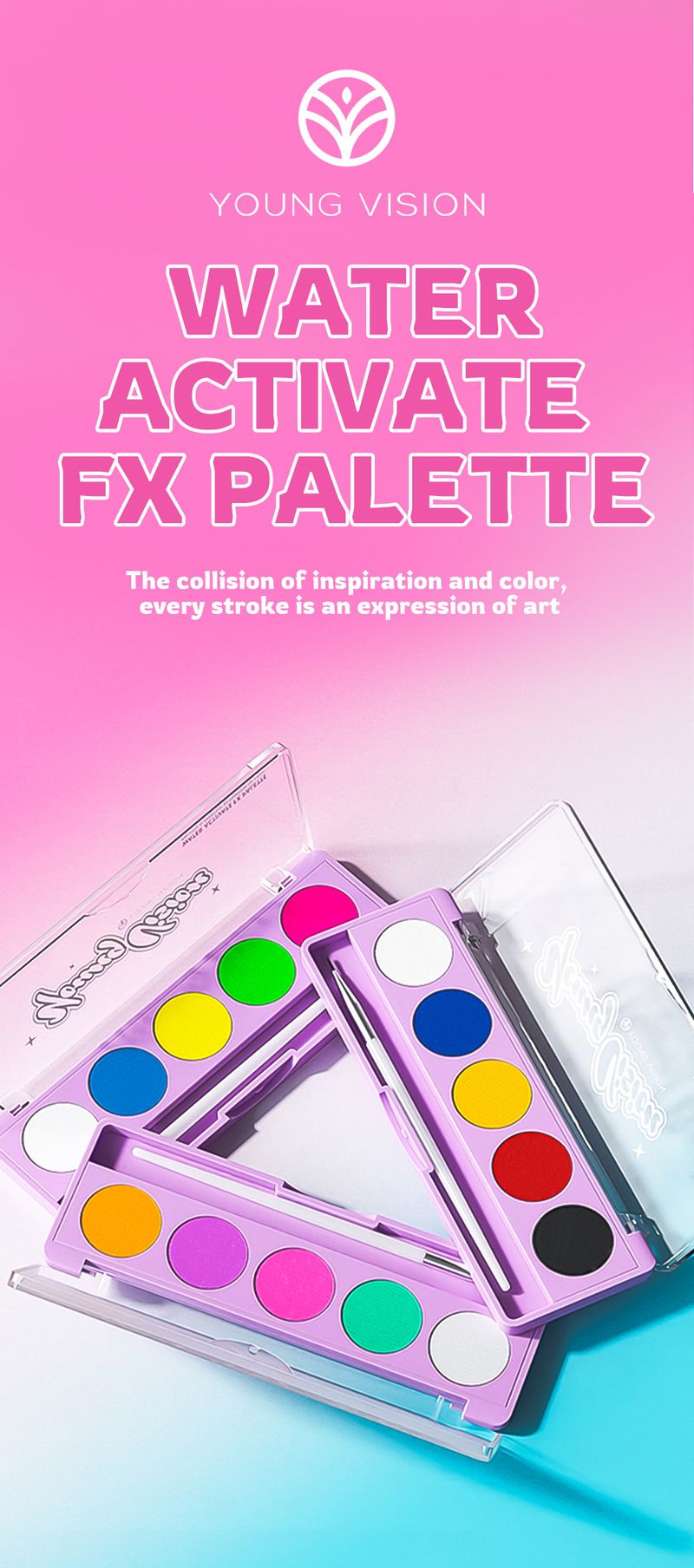 Make-up-Sets Fluoreszierende UV-Gesichtsbemalungspalette Wasserlösliche menschliche Gesichtsbemalungscreme Bühnen-Auftritts-Make-up-Palette_voghion.com