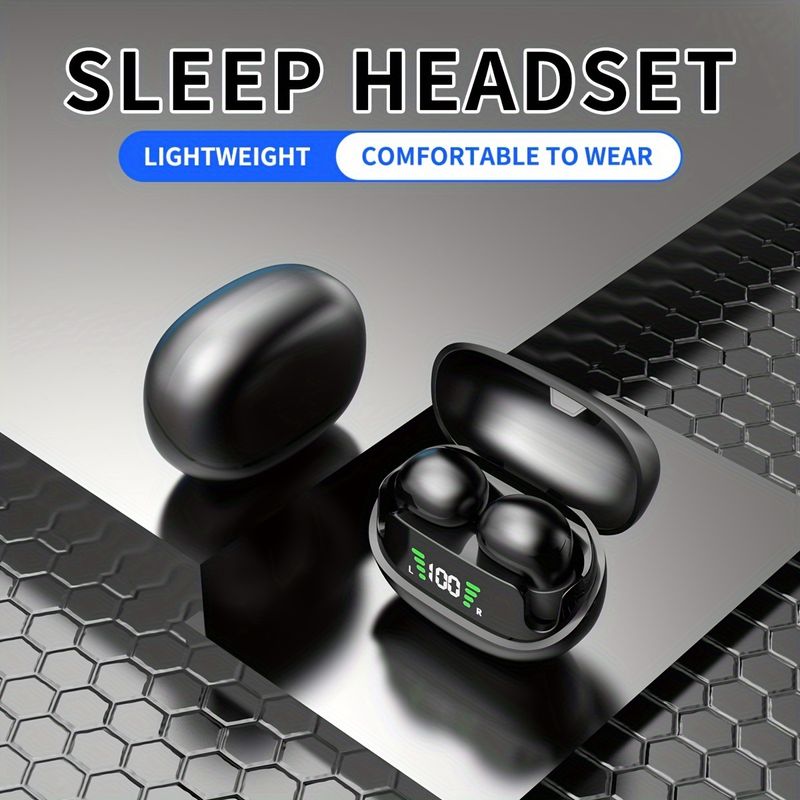 Casque ultra-petit de la taille d'une cacahuète, écran numérique haute définition avec microphone, mini casque sans fil furtif_voghion.com