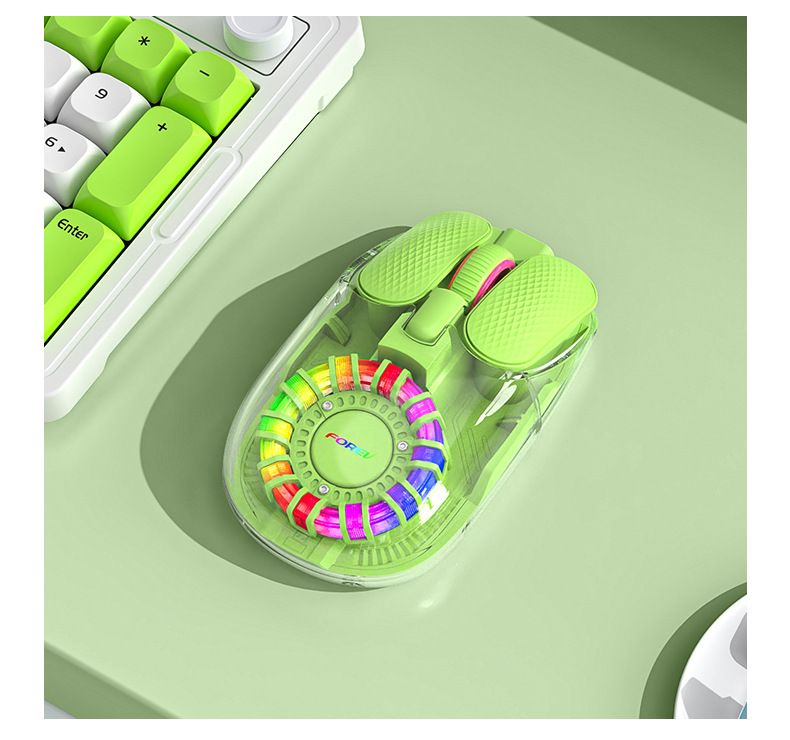 Ultra-Lightweight Bluetooth & 2.4G Wireless Gaming Mouse, Rechargeable, 4000 DPI, 5-Button Ergonomic Design For PC/Laptop, Silent Clicks_voghion.com