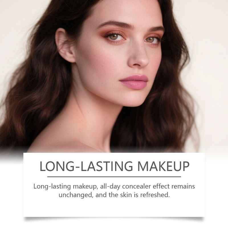 Zephoco Purple Concealer, natürliche Make-up-Grundlage, leicht und bequem, zarte Textur, nicht kuchenartig, mattes Kissen_voghion.com