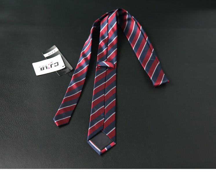 Unisex Men's and women's tie narrow polyester silk business British tie 6CM_voghion.com