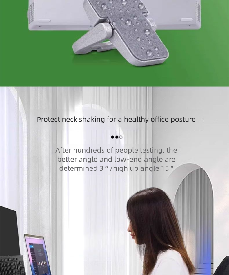 Reposapiés portátil para computadora portátil, almohadilla elevadora de escritorio, teclado invisible, mini soporte, base plegable_voghion.com