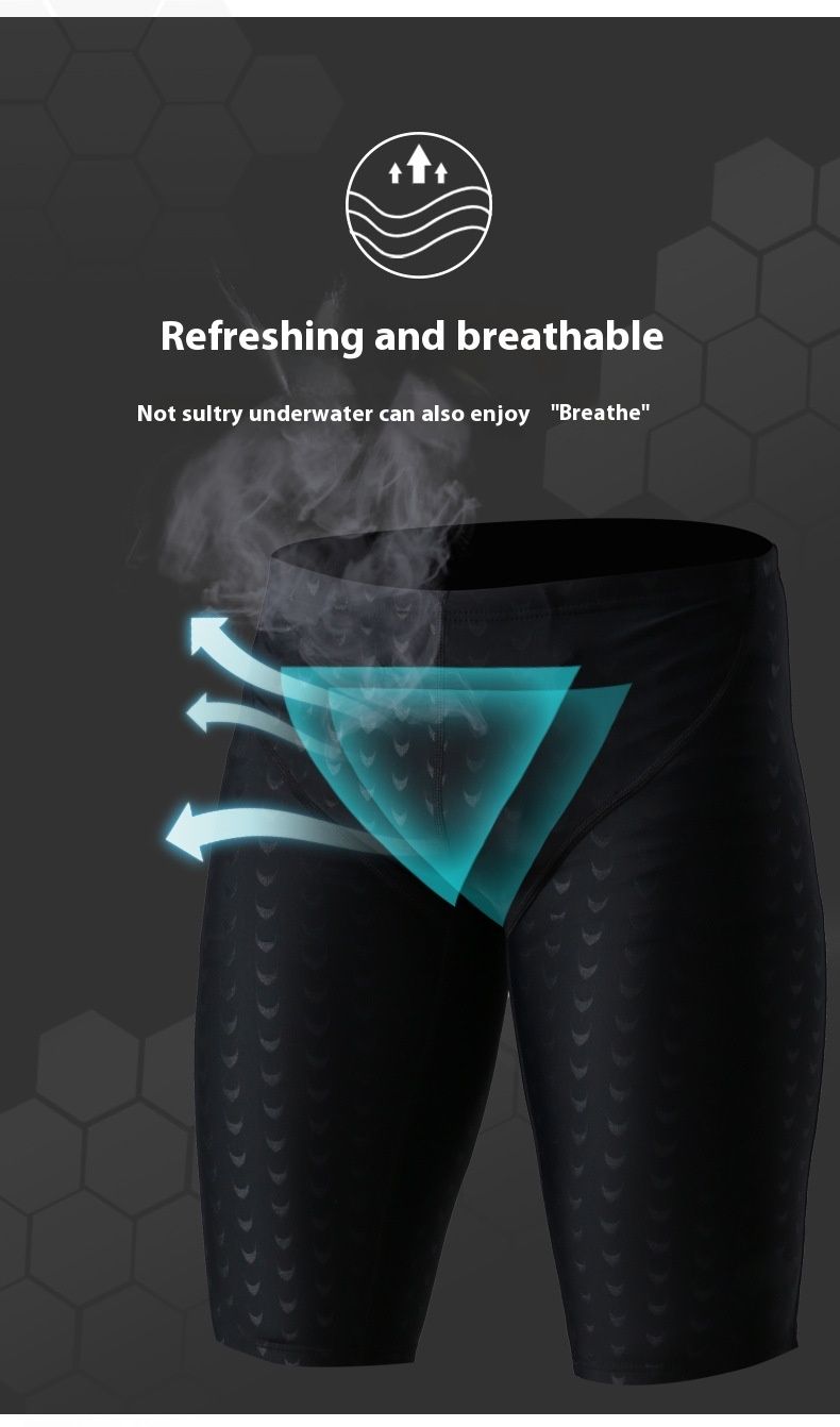 Quick drying 5-point swimsuit, pants, men's anti awkwardness large flat angle new swimming equipment set_voghion.com