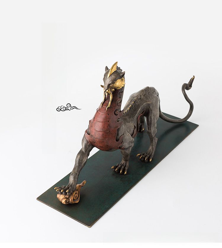 Shanhai Sutra besta leão decoração cobre artesanato sala de estar mesa presente de alta qualidade fábrica atacado_voghion.com