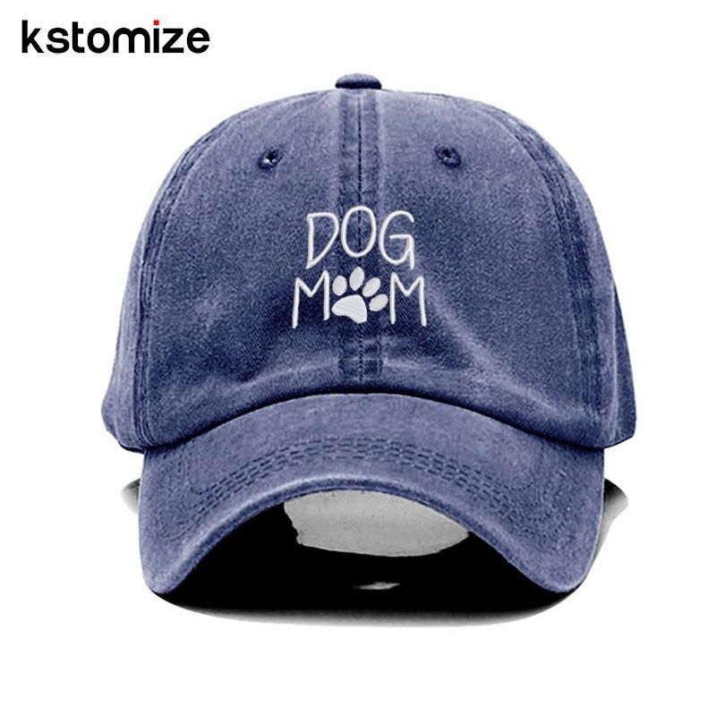 Vintage lavado algodão cão mãe bordado beisebol para homens mulheres pai chapéu bonés de golfe snapback boné dropshipping_voghion.com