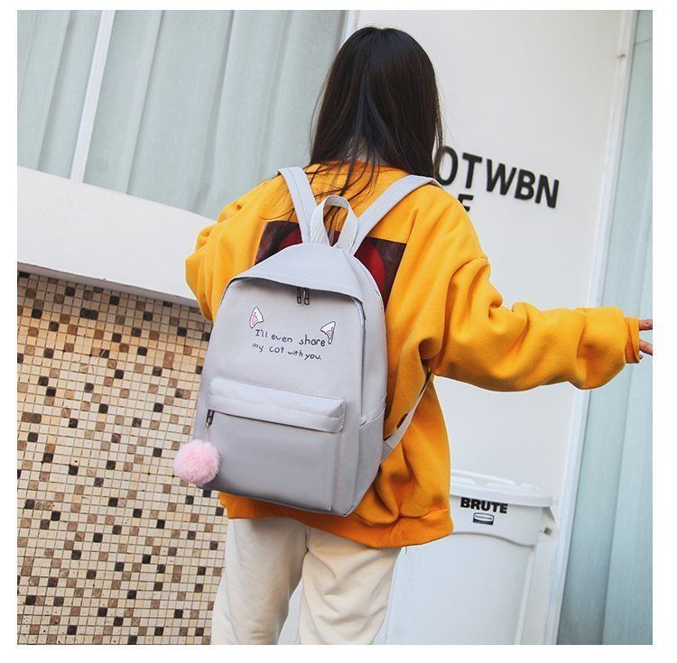 Elegante set di zaini Oxford per ragazze - Grazioso zaino scolastico con stampa animalier, grande capacità, resistente all'acqua e leggero (set da 4 pezzi)_voghion.com