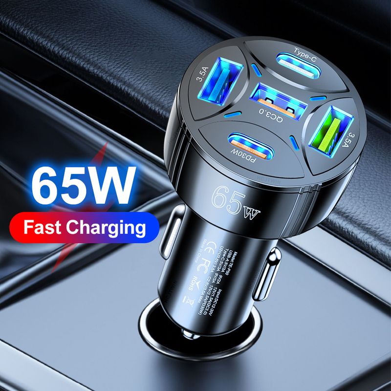 Music Festival  65W New Charger 3USB+2PD Super Fast Car Charging_voghion.com