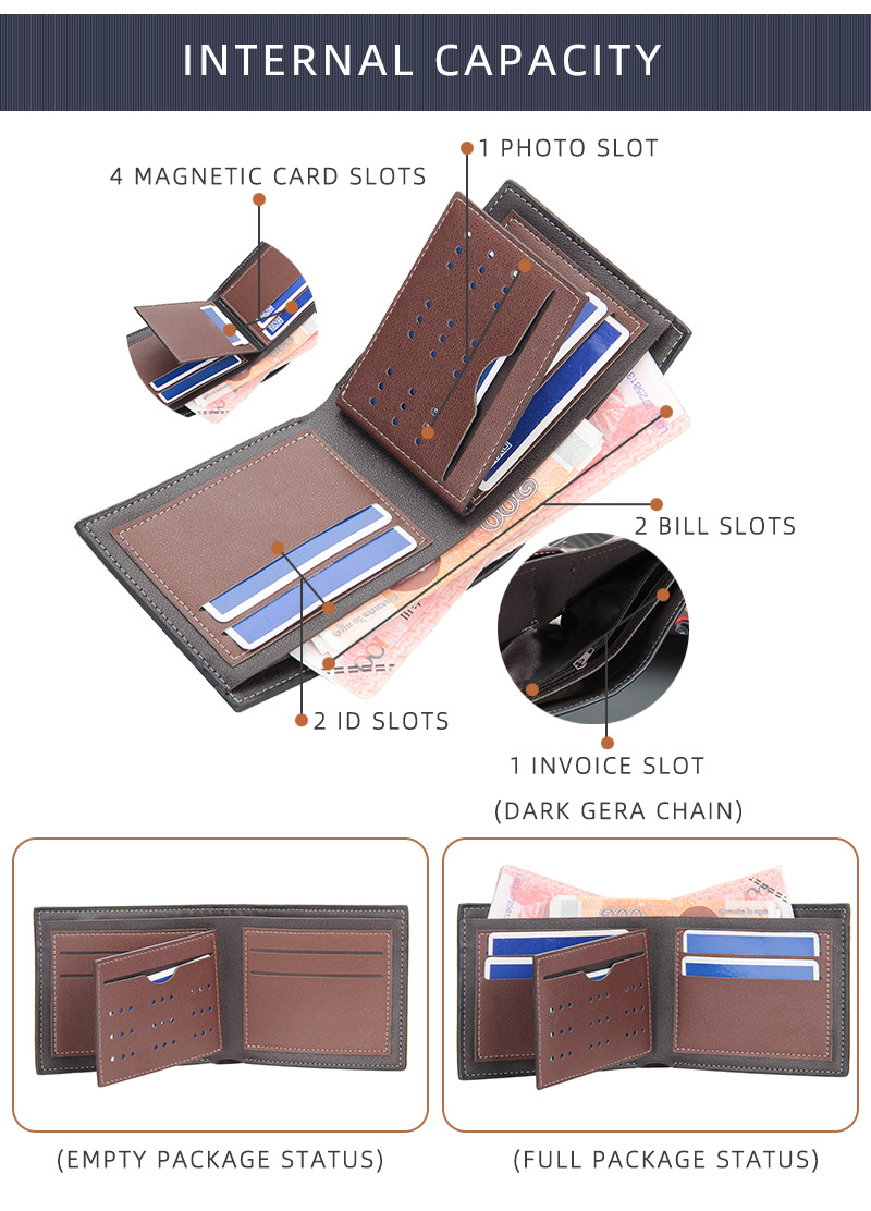 Baellerry2023 Nuovo portafoglio corto da uomo Porta carte multi-carta alla moda semplice_voghion.com