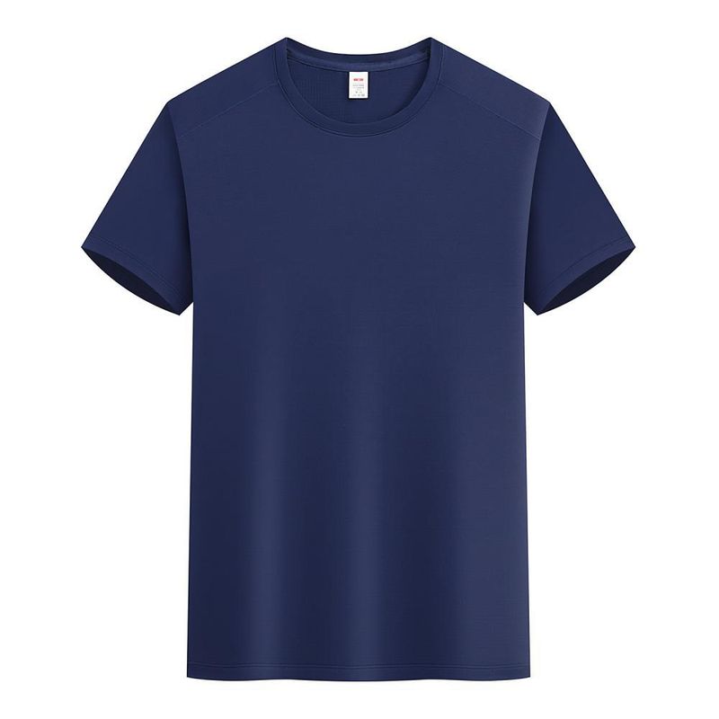 T-shirt d'été à col rond et manches courtes pour homme, en soie glacée, séchage rapide, imprimé, idéal pour le team building, les fêtes et les sports_voghion.com
