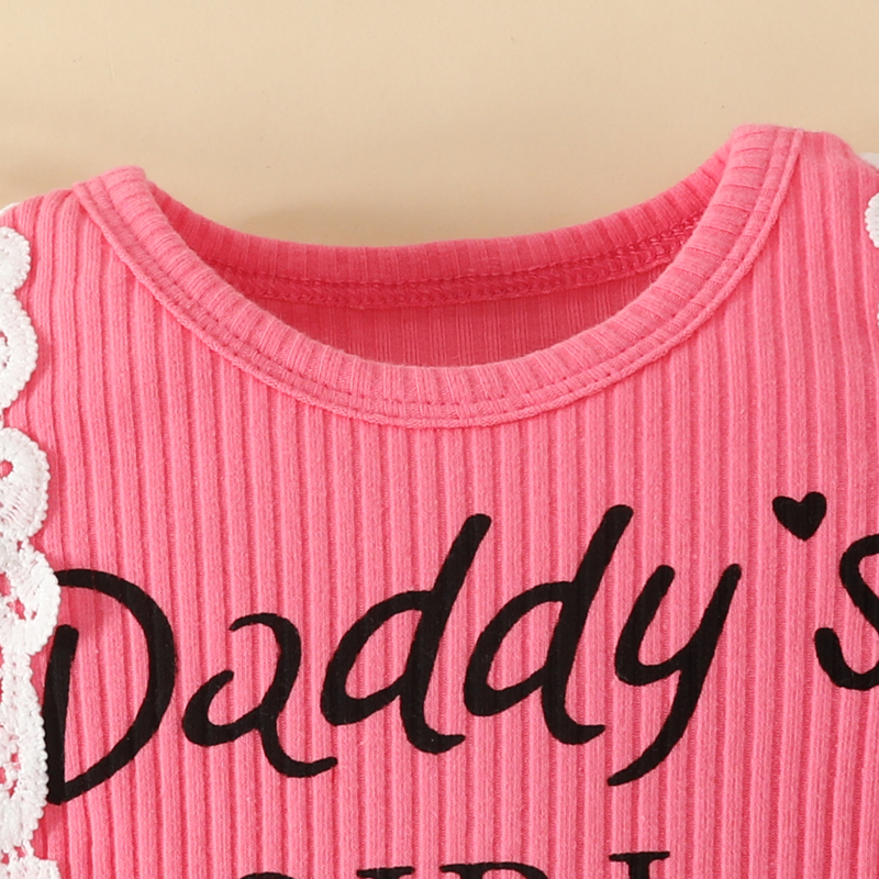 Babies' clothes Summer baby girl lace short-sleeved triangle romper top shorts girls lace letters short-sleeved flower bow tide_voghion.com