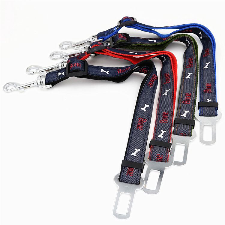 Pet Seat Belt Denim Thickened Car Dog Strap Small Size_voghion.com