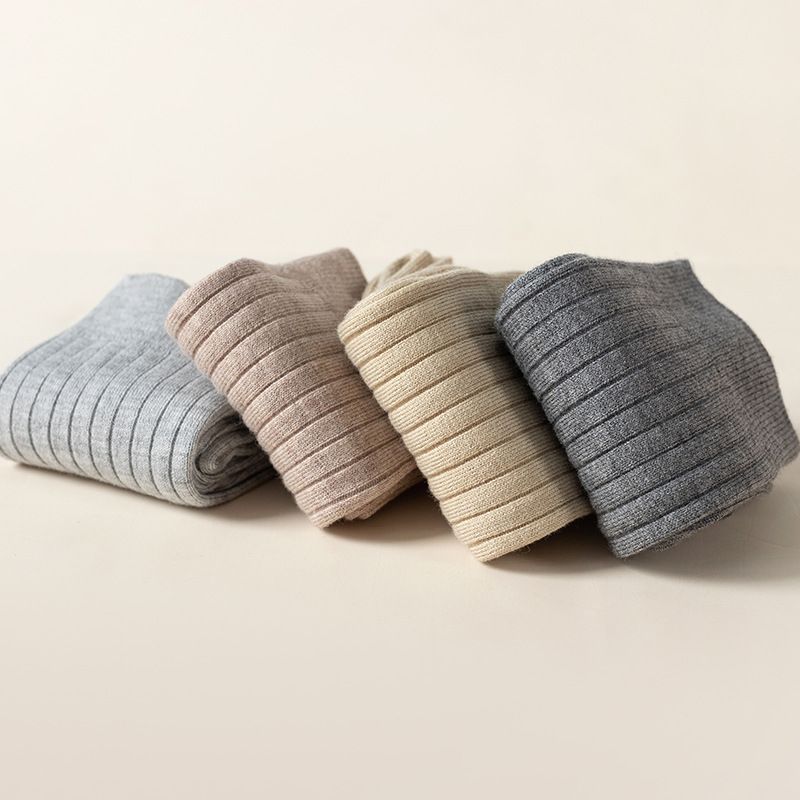 Nuovi calzini in cashmere autunnali e invernali per le donne, calzini in pile in stile giapponese, calzini da donna a tubo centrale tinta unita, calzini in cashmere fatti a mano con doppia cucitura_voghion.com