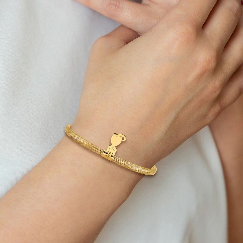 14K Cat Stretch Mesh Bracelet_voghion.com