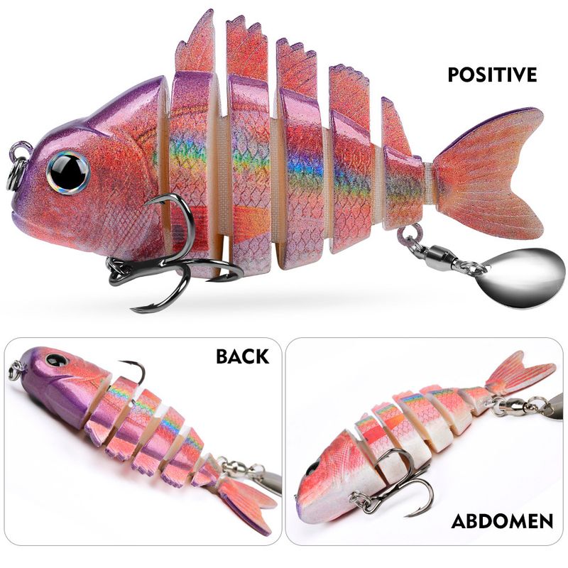 6-teiliger mehrteiliger Fisch-Seefischen mit Spinner-Pailletten, 9 cm, 24,6 g, Bass-Köder_voghion.com