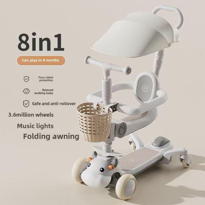 Scooter Jong a Meedchen Puppelchen Jojo Auto 1-3 Joer al Sechs-an-een Spillsaach_voghion.com