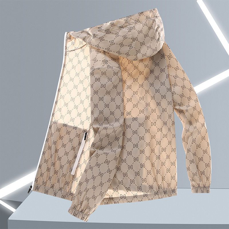 Suitable For All Seasons Ice Silk Sun Protection Jacket For Men, Summer Lightweight Loose Trendy Breathable Couple's Casual Hooded Coat_voghion.com