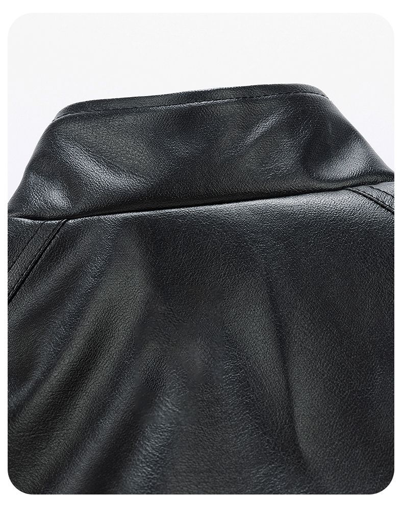 Semir Group GSON Primavera e Autunno Nuovo PU Unisex Trendy Marchio Giacca in Pelle, Colletto Versatile Cappotto_voghion.com