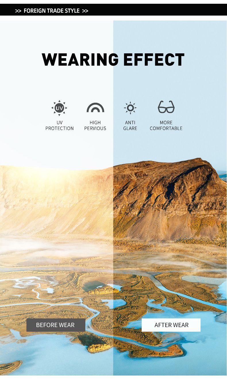 Sonnebrëller Männer High-End Fuer-, Vëlofueren-, Outdoor-Sportarten, Polariséiert Sonnebrëller_voghion.com