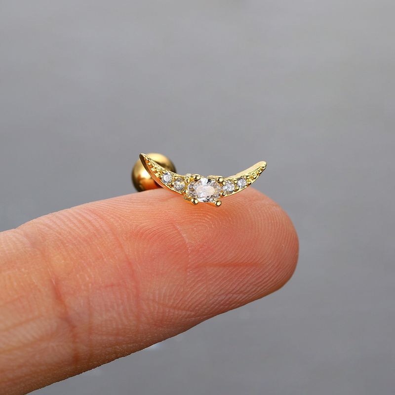 Unisex heißer Stil Zirkon Mikro eingelegt Ohr Knochen Ohrstecker für Frauen Edelstahl Gewinde Kugel Ohrstecker Knorpel Piercing Ohrringe_voghion.com