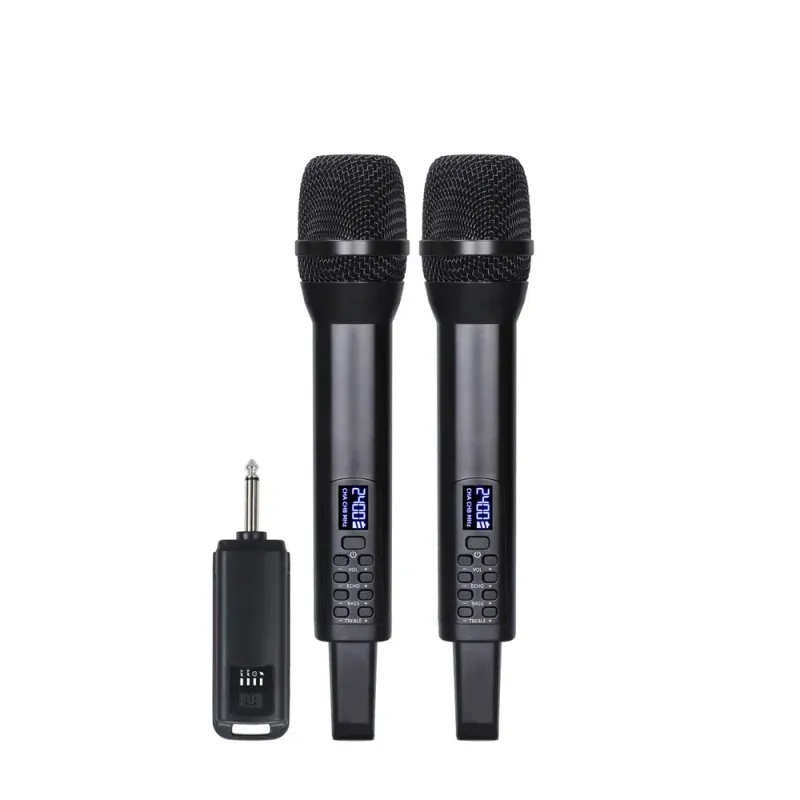 Aufladen Echo Treble Bass 2,4G Wireless Handheld Mikrofon für Karaoke_voghion.com