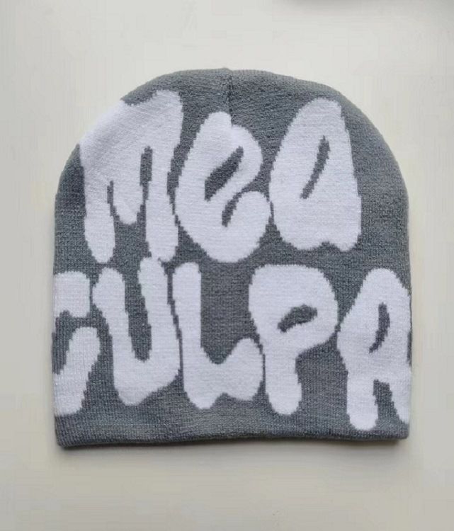 Berretto invernale caldo in jacquard lavorato a maglia con lettere hip-hop Mea, unisex_voghion.com