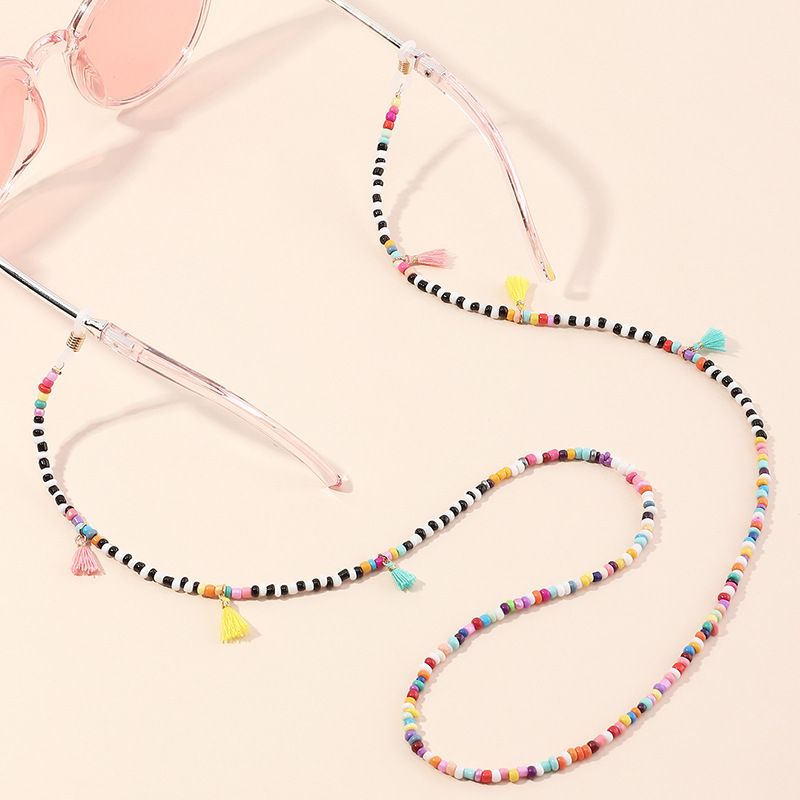 Glasses Bohemian Style Colorful Bead Mask Chain Fashion Non-Slip Tassel Accessories_voghion.com