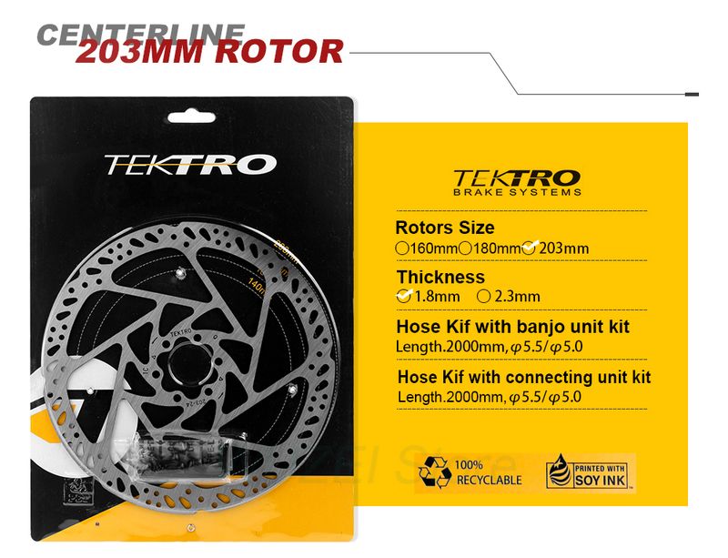 TEKTRO Skivebremseskiver 160/180/203 mm Mountainbike Hydrauliske Skivebremseskiver Til MTB Landevej Foldbar Cykeltilbehør_voghion.com