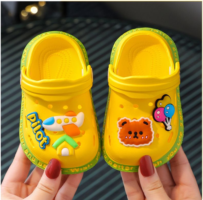Chaussons enfants été garçons antidérapants bain bébé 1 3 ans bébé mignon filles trou 2 sandales_voghion.com