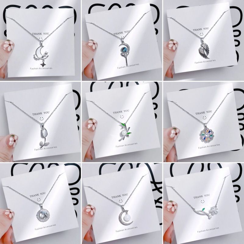 Titanium Steel Non-Fading Copper Micro-Inlaid Zircon Pendant Necklace Fashion Light Luxury Niche High-End Clavicle Chain_voghion.com