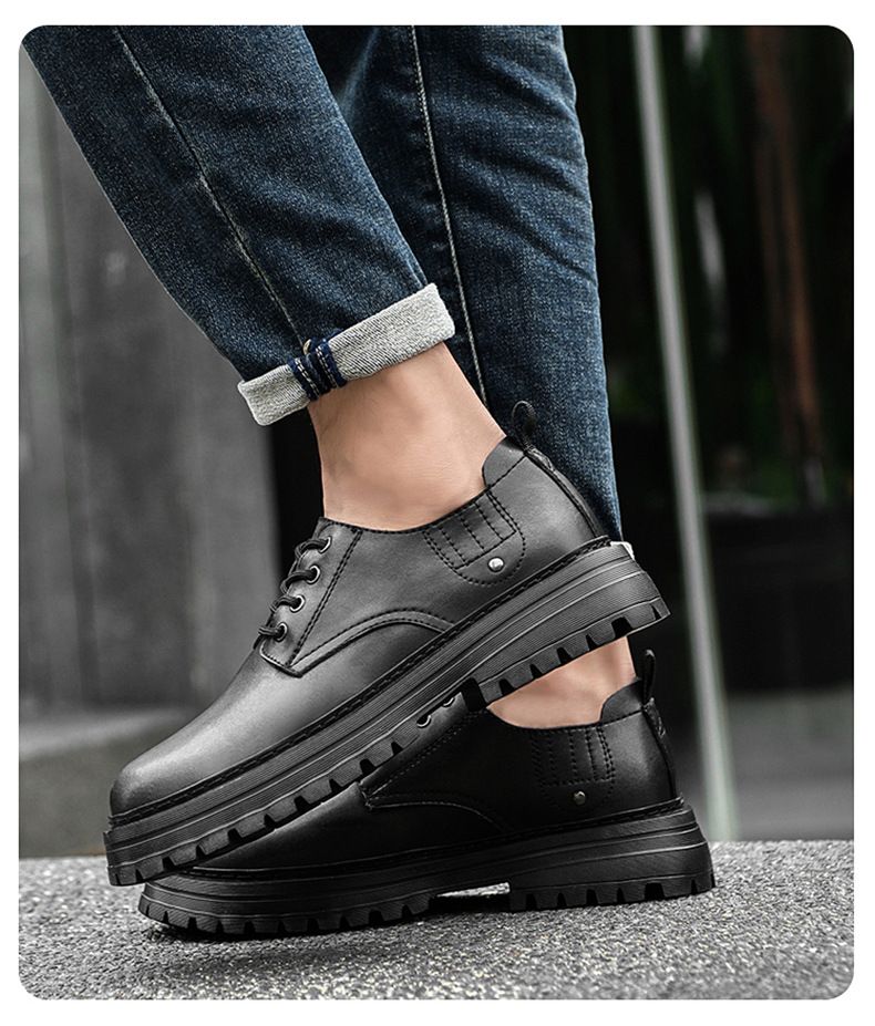 Herren-Low-Top-Schuhe, Freizeitschuhe, Lederschuhe mit großem Schaft, Herrenschuhe_voghion.com