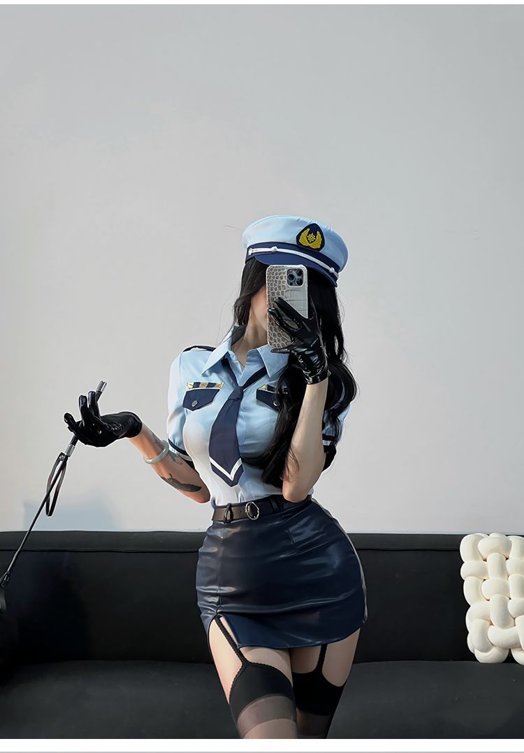 Vesti sexy poliziotta in stile navy, puro desiderio, costume da cosplay, hostess di corte notturna, segretaria, taglia queen, uniforme_voghion.com