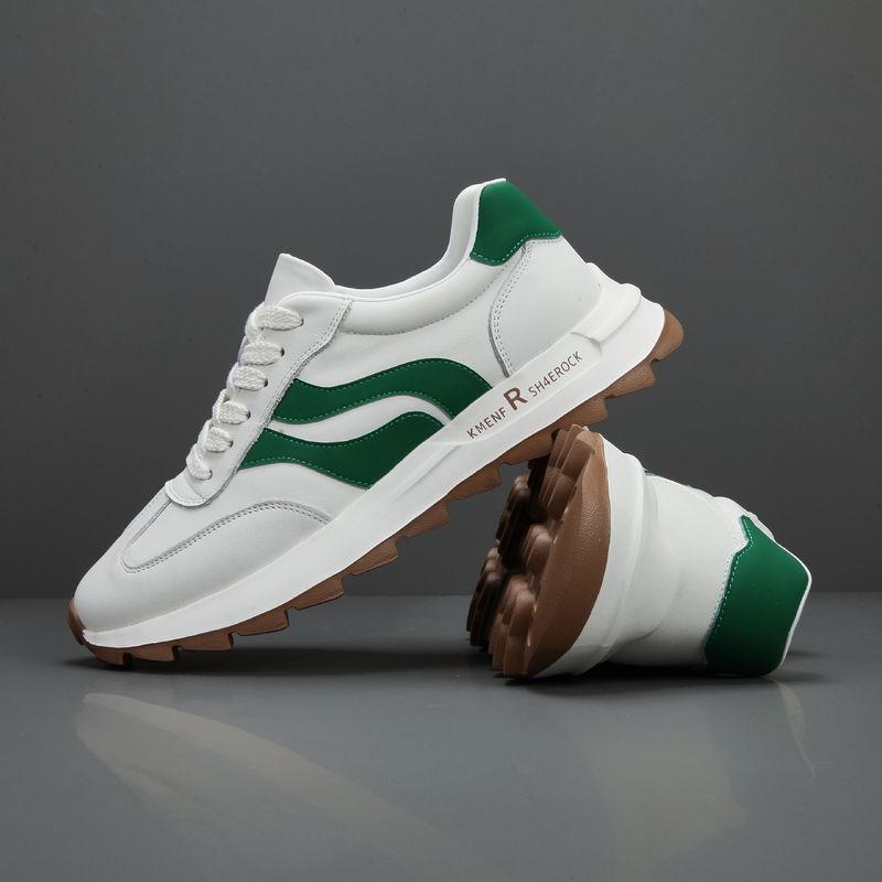 Pantofi sport germani cu toc plat, din piele, cu vârf rotund și model patchwork, din dantelă și piele de vișinie_voghion.com