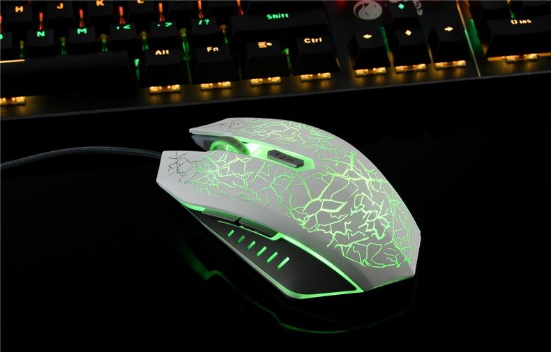 Crack Colorful Stylish Frosted Nical USB Mouse_voghion.com