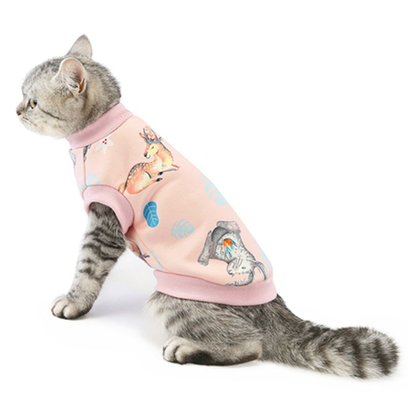 Guangying Herbst-Winter-Pullover für Haustiere, Milchseide, Cartoon-Druck, elastisch, für Hunde und Katzen_voghion.com