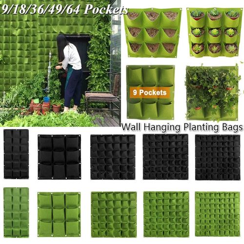 Tuinplantenpot Muurhangende Plantenzakken Tuin Verticale Plantenbak Multi Pocket voor aan de Muur Gemonteerde Tuinieren Bloemen Groeiende Potten_voghion.com