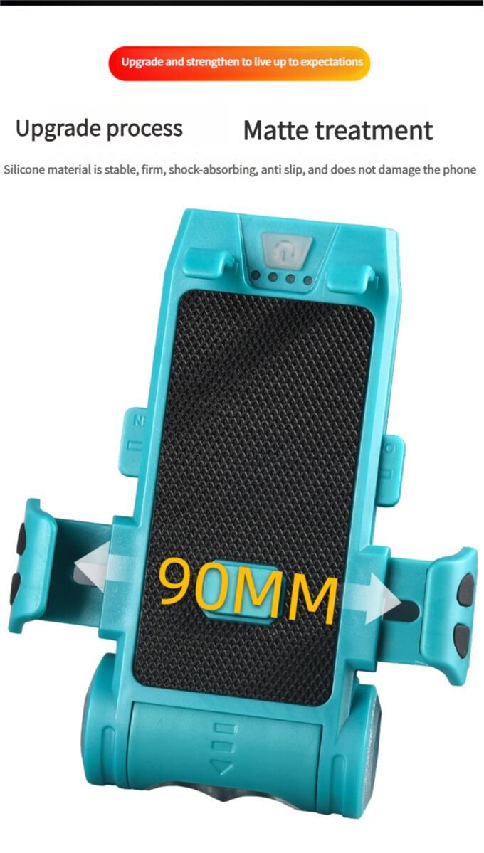 Fahrrad-Frontlicht Elektrische Hupe Ladetelefonhalter Hohe Helligkeit Taschenlampe Rennrad Mit FY-330_voghion.com