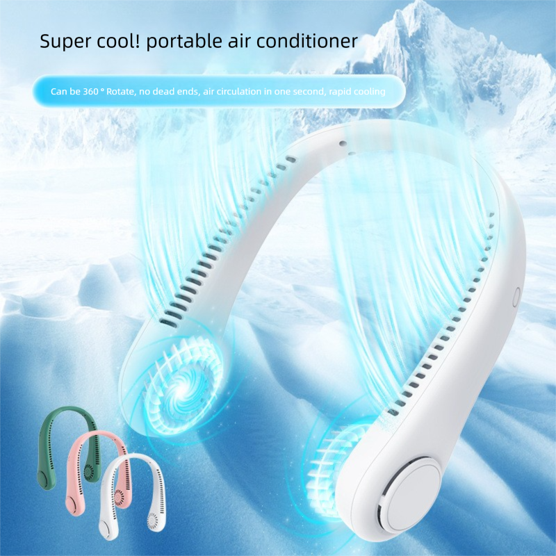 Leafless Neck Fan - Premium Folding Design Hands-Free_voghion.com