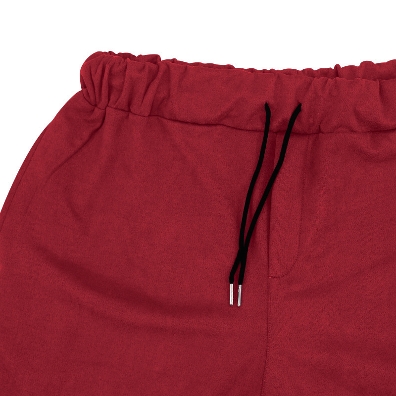 Podzimní/zimní módní bunda pánská podzimní semišová jednořadá jednobarevná slim fit dvoudílná sada pro muže_voghion.com
