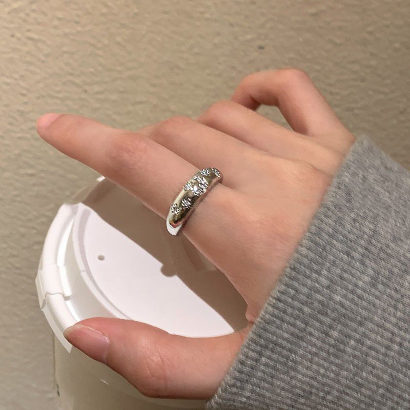 Punk Sier Color Copper Stars Open Rings for Men Fashion Jewelry Gift Hip Hop Vintage Ring_voghion.com
