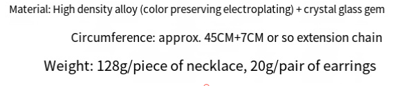 High Beauty Exaggerated Crystal Glass Short Collar Necklace Earring Set Women's Dress Evening Bridal Accessories_voghion.com
