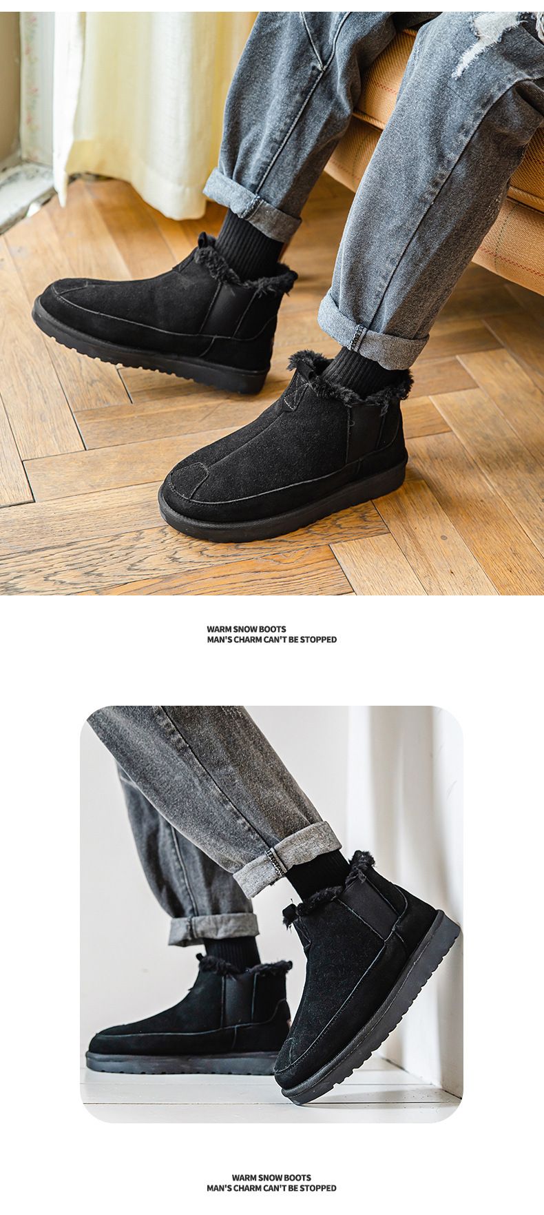 Men's Shoes Autumn And Winter New Snow Boots With Cotton_voghion.com