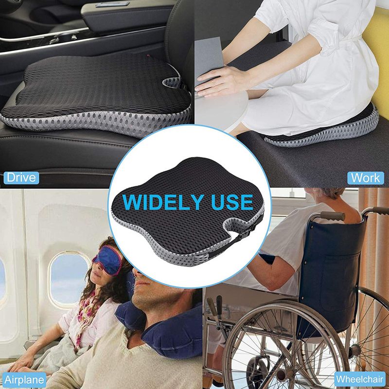Universal Car Memory Foam Cushion Front Seat Anti-slip Heightening Pad Driver Enhanced Driving Vision Auxiliary_voghion.com