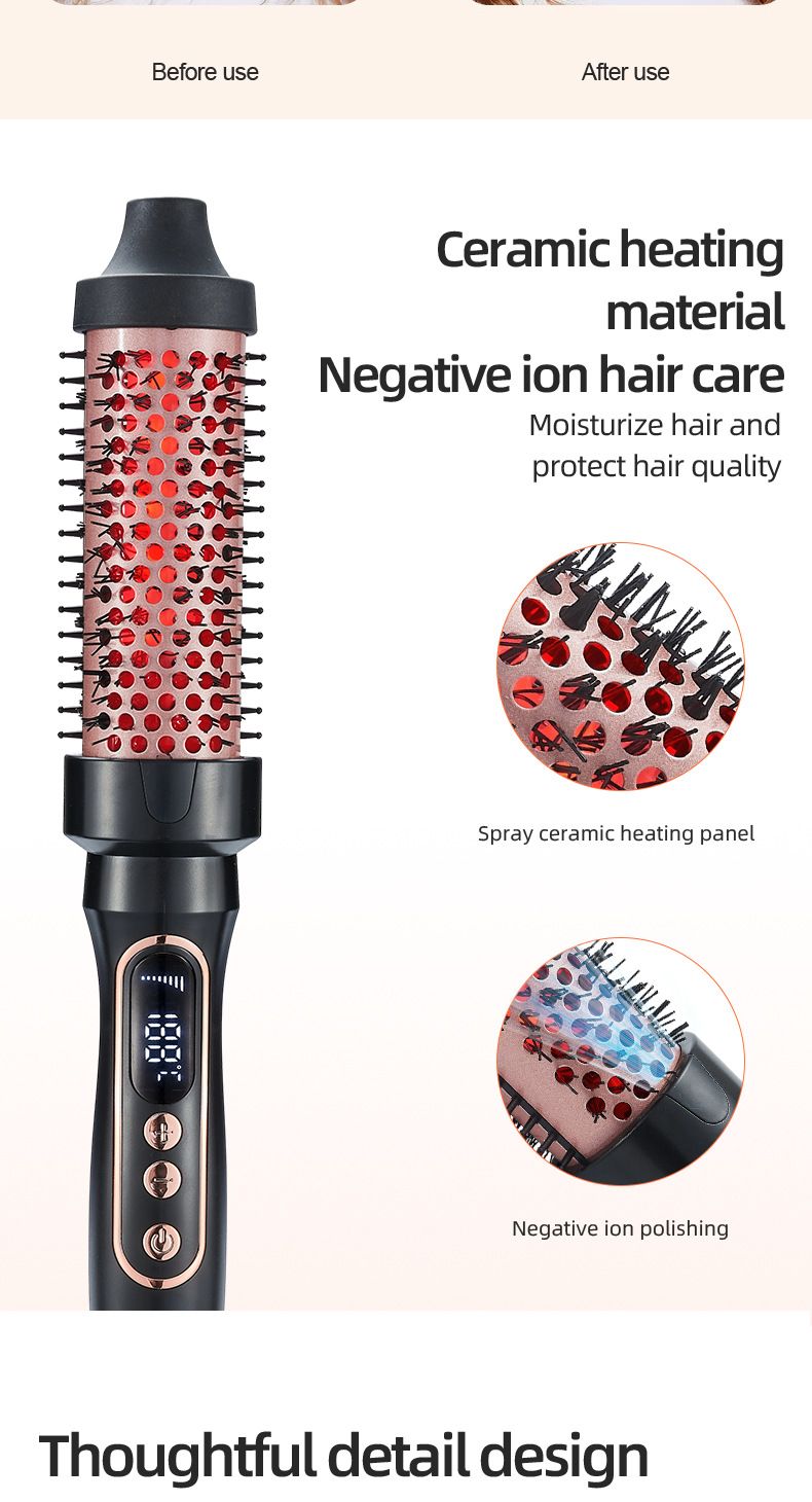 Infrarot-Thermo-Haarstylingkamm für Damen, doppelt verwendbar zum Locken und Glätten_voghion.com