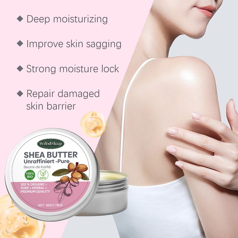 Crème de soin au beurre de karité, hydratante, peau sèche, douce et brillante, nourrissante, élasticité de la peau_voghion.com