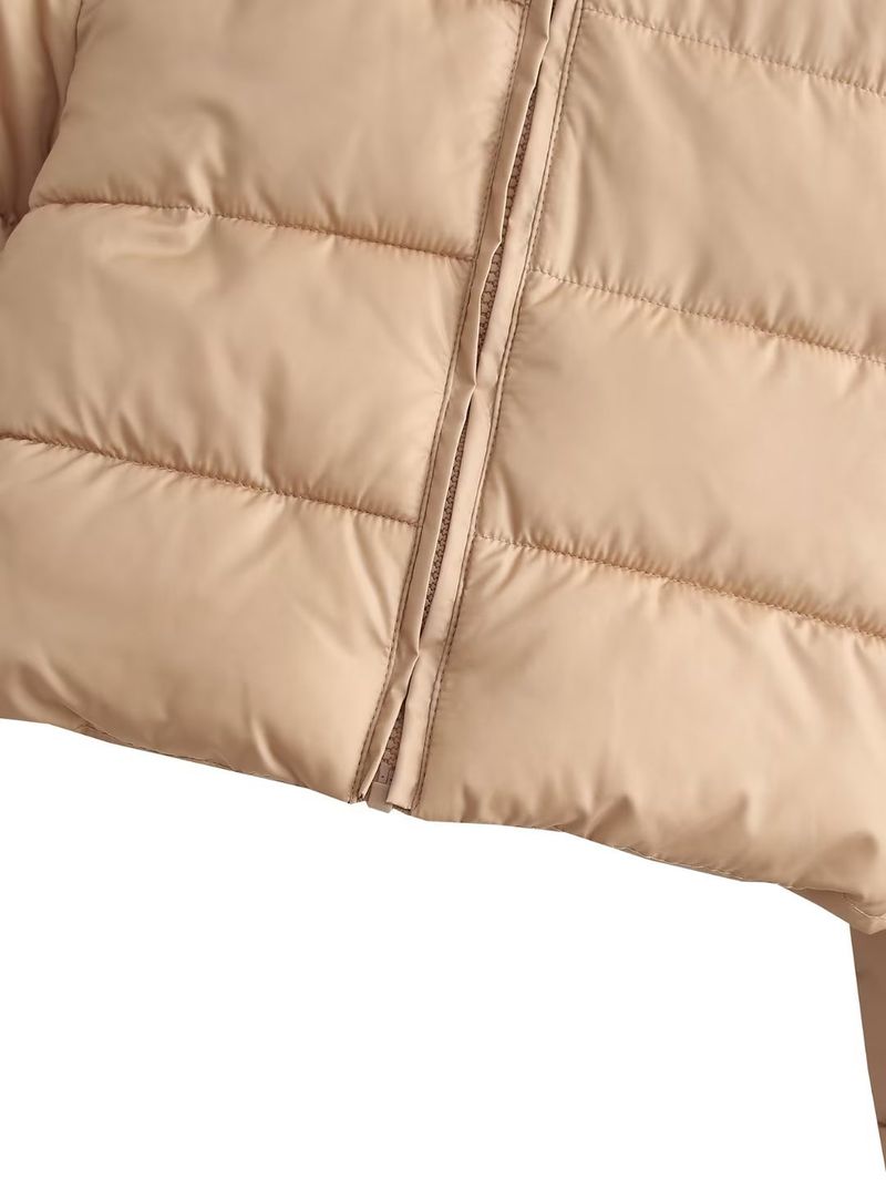 Naiste õhuke pikkade varrukatega ühevärviline lühike puuvillane jakk _voghion.com